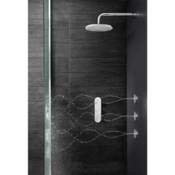 Crosswater - Dial Central 2 Control Shower Valve with 3 Body Jets, Fixed Head & Arm 7 Crosswater - Dial Central 2 Control Shower Valve with 3 Body Jets, Fixed Head & Arm -ShowerLux Shop DIAL CENT 10 D1 460