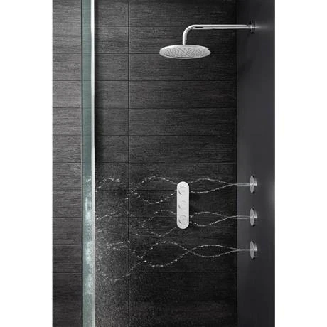 Crosswater - Dial Central 2 Control Shower Valve with 3 Body Jets, Fixed Head & Arm 5 Crosswater - Dial Central 2 Control Shower Valve with 3 Body Jets, Fixed Head & Arm - Image 3