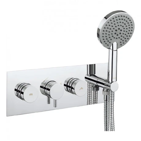 Crosswater - Dial Kai Lever 2 Control Shower Valve with 3 Mode Handset 3 Crosswater - Dial Kai Lever 2 Control Shower Valve with 3 Mode Handset
