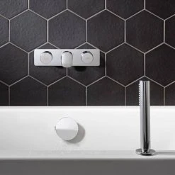 Crosswater - Dial Pier 2 Control Bath Valve with Handset and Bath Filler Waste -ShowerLux Shop DIAL PIER 7 D1 460