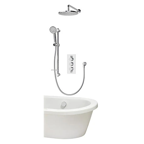 Aqualisa Dream Round Thermostatic Mixer Shower with Adjustable Head, Wall Fixed Head and Bath Fill - DRMDCV3.ADFWBTX.RND 3 Aqualisa Dream Round Thermostatic Mixer Shower with Adjustable Head, Wall Fixed Head and Bath Fill - DRMDCV3.ADFWBTX.RND