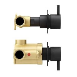 Arezzo Matt Black Concealed Individual Stop Tap + Thermostatic Control Shower Valve 10 Arezzo Matt Black Concealed Individual Stop Tap + Thermostatic Control Shower Valve -ShowerLux Shop EG AZ 36AB n d5 460