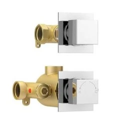 Milan Concealed Individual Stop Tap + Thermostatic Control Shower Valve 12 Milan Concealed Individual Stop Tap + Thermostatic Control Shower Valve -ShowerLux Shop EG AZ 36AS d4 460