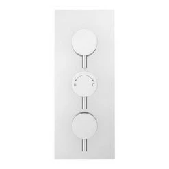 Cruze Triple Round Concealed Thermostatic Shower Valve with Diverter - Chrome 11 Cruze Triple Round Concealed Thermostatic Shower Valve with Diverter - Chrome -ShowerLux Shop EG AZ 38AR n d1 460