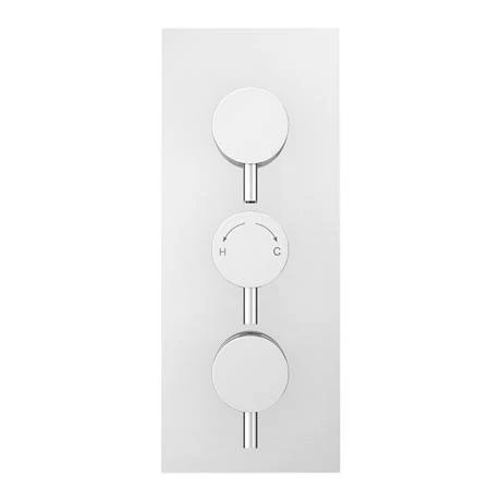 Cruze Triple Round Concealed Thermostatic Shower Valve with Diverter - Chrome 6 Cruze Triple Round Concealed Thermostatic Shower Valve with Diverter - Chrome - Image 4
