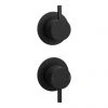 Arezzo Matt Black Concealed Individual Diverter + Thermostatic Control Shower Valve -ShowerLux Shop EG AZ 39AB nw p
