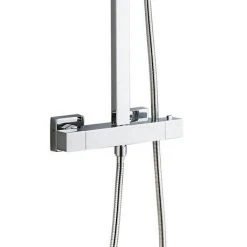 Summit Modern Square Thermostatic Shower - Chrome -ShowerLux Shop EG CK 01 detail3 460