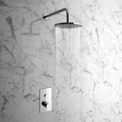 Cruze Twin Modern Round Push-Button Concealed Shower Valve 5 Cruze Twin Modern Round Push-Button Concealed Shower Valve -ShowerLux Shop EG PB 01R d1 460