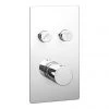 Cruze Twin Modern Round Push-Button Shower Valve with 2 Outlets -ShowerLux Shop EG PB 02R np