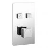 Milan Twin Modern Square Push-Button Shower Valve with 2 Outlets 2 Milan Twin Modern Square Push-Button Shower Valve with 2 Outlets -ShowerLux Shop EG PB 02S np1