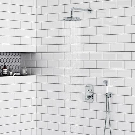 Chatsworth 1928 Traditional Two Outlet Push-Button Shower Valve 4 Chatsworth 1928 Traditional Two Outlet Push-Button Shower Valve - Image 2