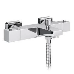 Milan Square Wall Mounted Thermostatic Bath Shower Mixer Valve