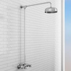Chatsworth Thermostatic Shower Bar Valve with Rigid Riser & Fixed Head -ShowerLux Shop EG TCK 11 d5 460