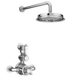 Chatsworth 1928 Twin Exposed Thermostatic Shower Pack (inc. Valve, Elbow + Fixed Shower Head) 11 Chatsworth 1928 Twin Exposed Thermostatic Shower Pack (inc. Valve, Elbow + Fixed Shower Head) -ShowerLux Shop EGLY24V PK1 d6 460
