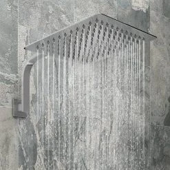 Milan Square Push-Button Concealed Shower Valve with 300x300mm Shower Head + Curved Arm 11 Milan Square Push-Button Concealed Shower Valve with 300x300mm Shower Head + Curved Arm -ShowerLux Shop EGPB01S PK1 d5 460