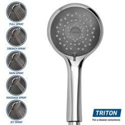 Triton Danzi DuElec 10.5kw Electric Shower - White - GEDADU11 -ShowerLux Shop GEDADU91 D3 460 1