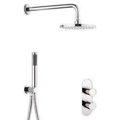 Crosswater Central Chrome 2 Outlet 2-Handle Shower Bundle