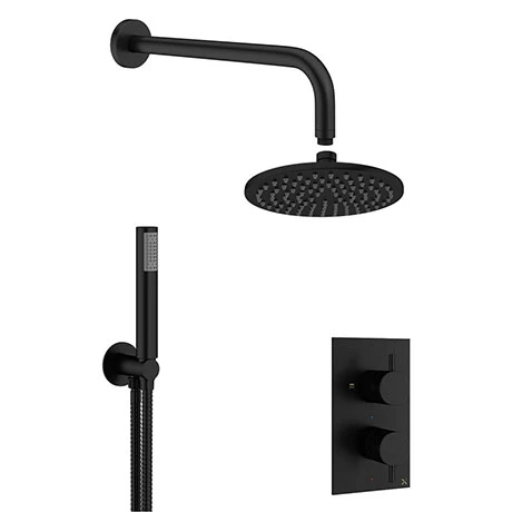 Crosswater MPRO Matt Black 2 Outlet 2-Handle Shower Bundle 3 Crosswater MPRO Matt Black 2 Outlet 2-Handle Shower Bundle