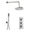 Crosswater MPRO Chrome 2 Outlet 3-Handle Shower Bundle 2 Crosswater MPRO Chrome 2 Outlet 3-Handle Shower Bundle -ShowerLux Shop GTLPRO2000C P