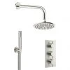 Crosswater MPRO Brushed Stainless Steel Effect 2 Outlet 3-Handle Shower Bundle 1 Crosswater MPRO Brushed Stainless Steel Effect 2 Outlet 3-Handle Shower Bundle -ShowerLux Shop GTLPRO2000V P
