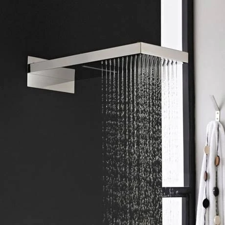 Milan Square Triple Valve with Diverter, Fixed Water Blade Shower Head + 6 Body Jets 4 Milan Square Triple Valve with Diverter, Fixed Water Blade Shower Head + 6 Body Jets - Image 2