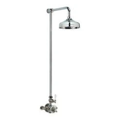 Crosswater - Belgravia Thermostatic Shower Valve with Fixed Head - Nickel