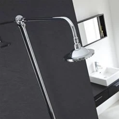 Showers Shop -ShowerLux Shop Hudson Reed Chrome Traditional Rigid Riser Shower Kit A3600 d1 460
