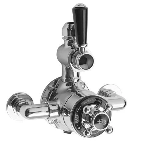 Hudson Reed Topaz Black Twin Exposed Thermostatic Shower Valve - BTSVT101 3 Hudson Reed Topaz Black Twin Exposed Thermostatic Shower Valve - BTSVT101