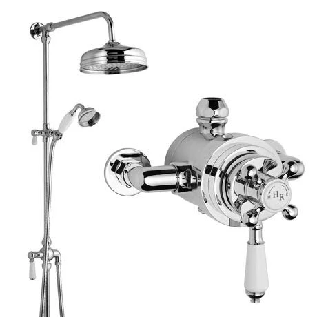 Hudson Reed Traditional Exposed Shower Valve, Riser Kit, Diverter & Shower Rose 3 Hudson Reed Traditional Exposed Shower Valve, Riser Kit, Diverter & Shower Rose