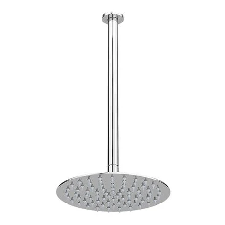 Arezzo Chrome Industrial Style Shower System with Dual Concealed Valve + Ceiling Mounted Head 7 Arezzo Chrome Industrial Style Shower System with Dual Concealed Valve + Ceiling Mounted Head - Image 5