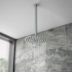 Arezzo Chrome Industrial Style Shower System with Concealed Valve, Handset + Ceiling Mounted Head 12 Arezzo Chrome Industrial Style Shower System with Concealed Valve, Handset + Ceiling Mounted Head -ShowerLux Shop IS5CHPK d4 460