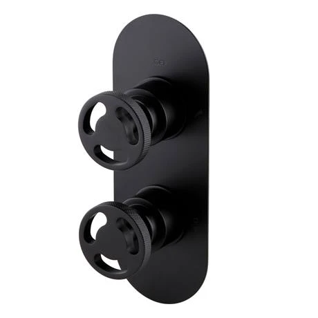 Arezzo Matt Black Industrial Style Shower System with Valve, Handset + Ceiling Mounted Head 4 Arezzo Matt Black Industrial Style Shower System with Valve, Handset + Ceiling Mounted Head - Image 2