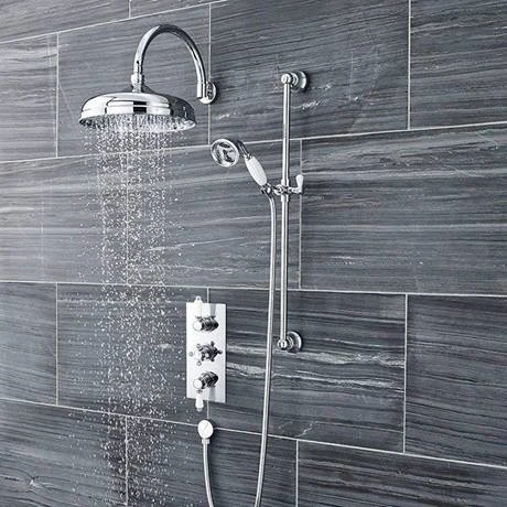 Nuie Edwardian Triple Concealed Thermostatic Shower Valve with Rectangular Plate - ITY315 4 Nuie Edwardian Triple Concealed Thermostatic Shower Valve with Rectangular Plate - ITY315 - Image 2