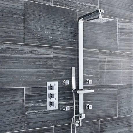 Ultra Series L Triple Concealed Thermostatic Shower Valve - Chrome - JTY303 4 Ultra Series L Triple Concealed Thermostatic Shower Valve - Chrome - JTY303 - Image 2
