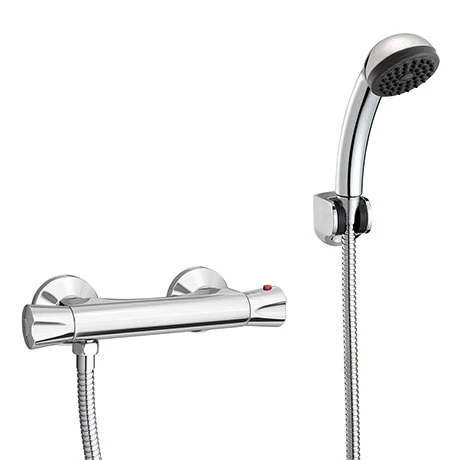Naples Contemporary Thermostatic Shower Bar Valve + Shower Kit 3 Naples Contemporary Thermostatic Shower Bar Valve + Shower Kit