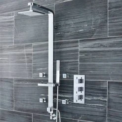 Nuie Square Triple Concealed Thermostatic Shower Valve with Diverter - JTY311 7 Nuie Square Triple Concealed Thermostatic Shower Valve with Diverter - JTY311 -ShowerLux Shop JTY311 d1 460