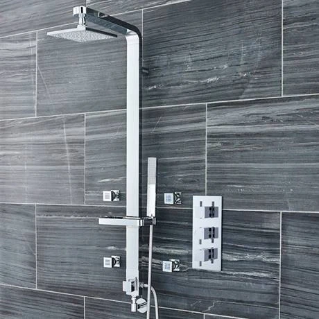 Nuie Square Triple Concealed Thermostatic Shower Valve with Diverter - JTY311 5 Nuie Square Triple Concealed Thermostatic Shower Valve with Diverter - JTY311 - Image 3