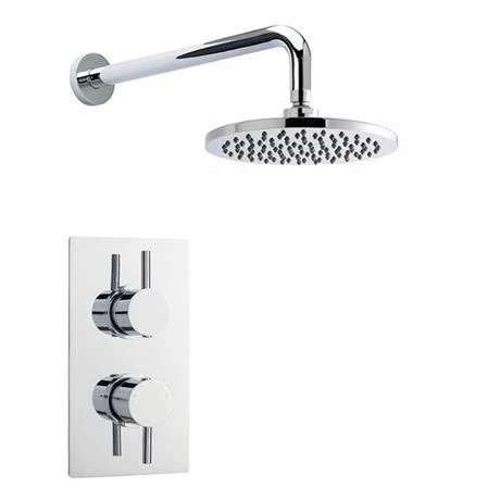 Nuie - Series F II Twin Concealed Thermostatic Shower Valve with Round Shower Head 3 Nuie - Series F II Twin Concealed Thermostatic Shower Valve with Round Shower Head