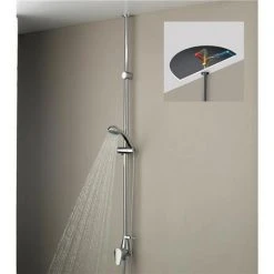 Bristan Jute Mini Twinline Thermostatic Shower Valve + Adjustable Riser (ceiling fed)