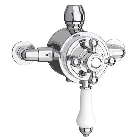 Lancaster Traditional Round Concealed Dual Thermostatic Shower Valve 4 Lancaster Traditional Round Concealed Dual Thermostatic Shower Valve - Image 2