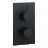Arezzo Round Modern Twin Concealed Shower Valve with Diverter - Matt Black 1 Arezzo Round Modern Twin Concealed Shower Valve with Diverter - Matt Black -ShowerLux Shop MB RD SVD n p