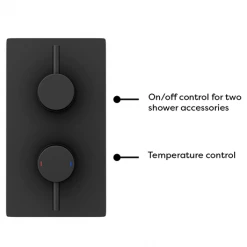 Arezzo Round Modern Twin Concealed Shower Valve with Diverter - Matt Black 9 Arezzo Round Modern Twin Concealed Shower Valve with Diverter - Matt Black -ShowerLux Shop MB RD SVD new d1 460