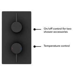 Arezzo Matt Black Round Thermostatic Shower Pack with Head + Handset 13 Arezzo Matt Black Round Thermostatic Shower Pack with Head + Handset -ShowerLux Shop MB RD SVD new d7 460