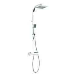 Crosswater - Planet Multifunction Thermostatic Shower Valve with Fixed Head and Shower Kit - MB510SQ