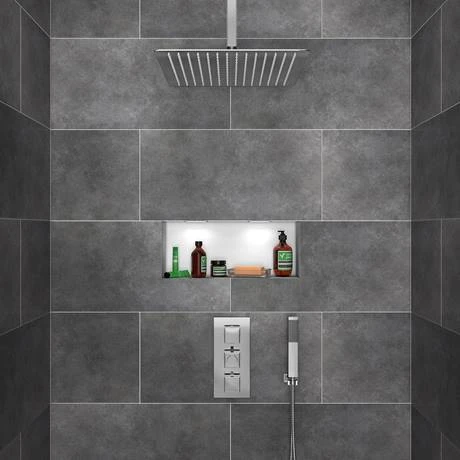 Milan Shower Package (inc. 400x400mm Square Rainfall Shower Head + Wall Mounted Handset) 6 Milan Shower Package (inc. 400x400mm Square Rainfall Shower Head + Wall Mounted Handset) - Image 4