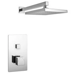 Milan Square Concealed Push-Button Valve + Rainfall Shower Head 5 Milan Square Concealed Push-Button Valve + Rainfall Shower Head -ShowerLux Shop MIL PB PK1 detail1 460