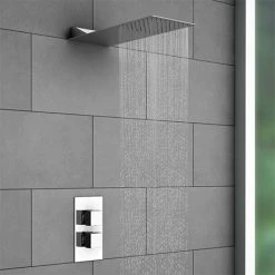 Milan Square Shower Package with Concealed Valve + Flat Fixed Shower Head