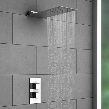 Milan Square Shower Package with Concealed Valve + Flat Fixed Shower Head 3 Milan Square Shower Package with Concealed Valve + Flat Fixed Shower Head