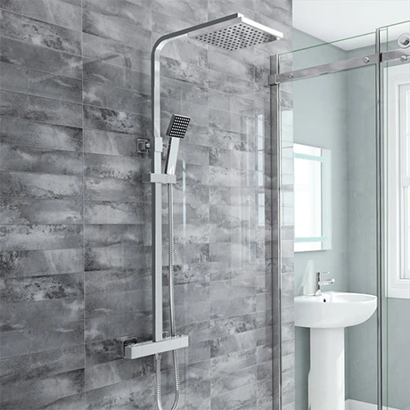 Milan Modern Thermostatic Shower - Chrome 2 Milan Modern Thermostatic Shower - Chrome