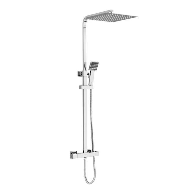 Milan Modern Square Thermostatic Shower (300 x 300mm Head - Chrome) 3 Milan Modern Square Thermostatic Shower (300 x 300mm Head - Chrome)